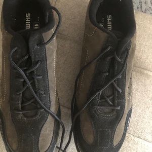 Shimano Bike shoes. Black and greenish grey